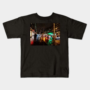 Rainy Paris Street Kids T-Shirt